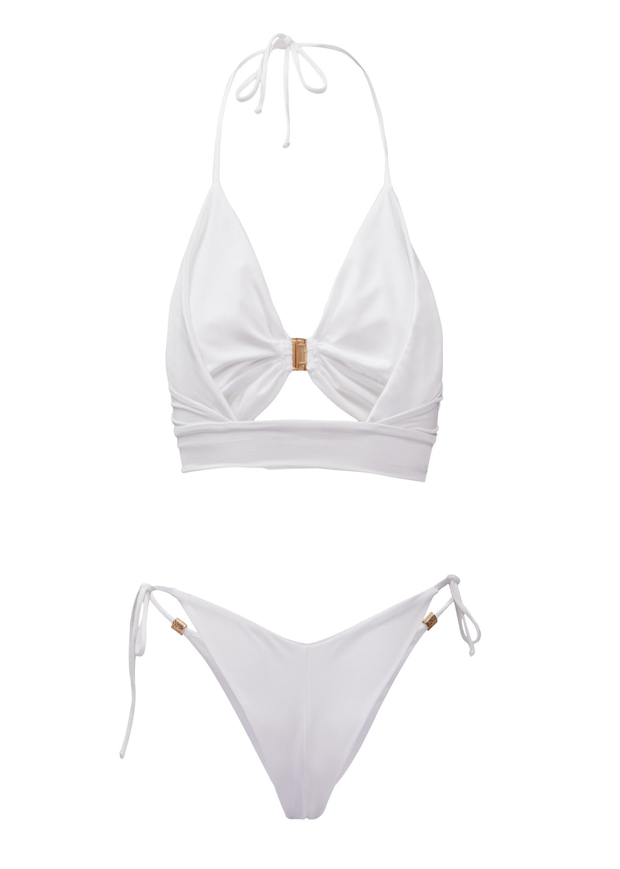 Aura Bikini Top White