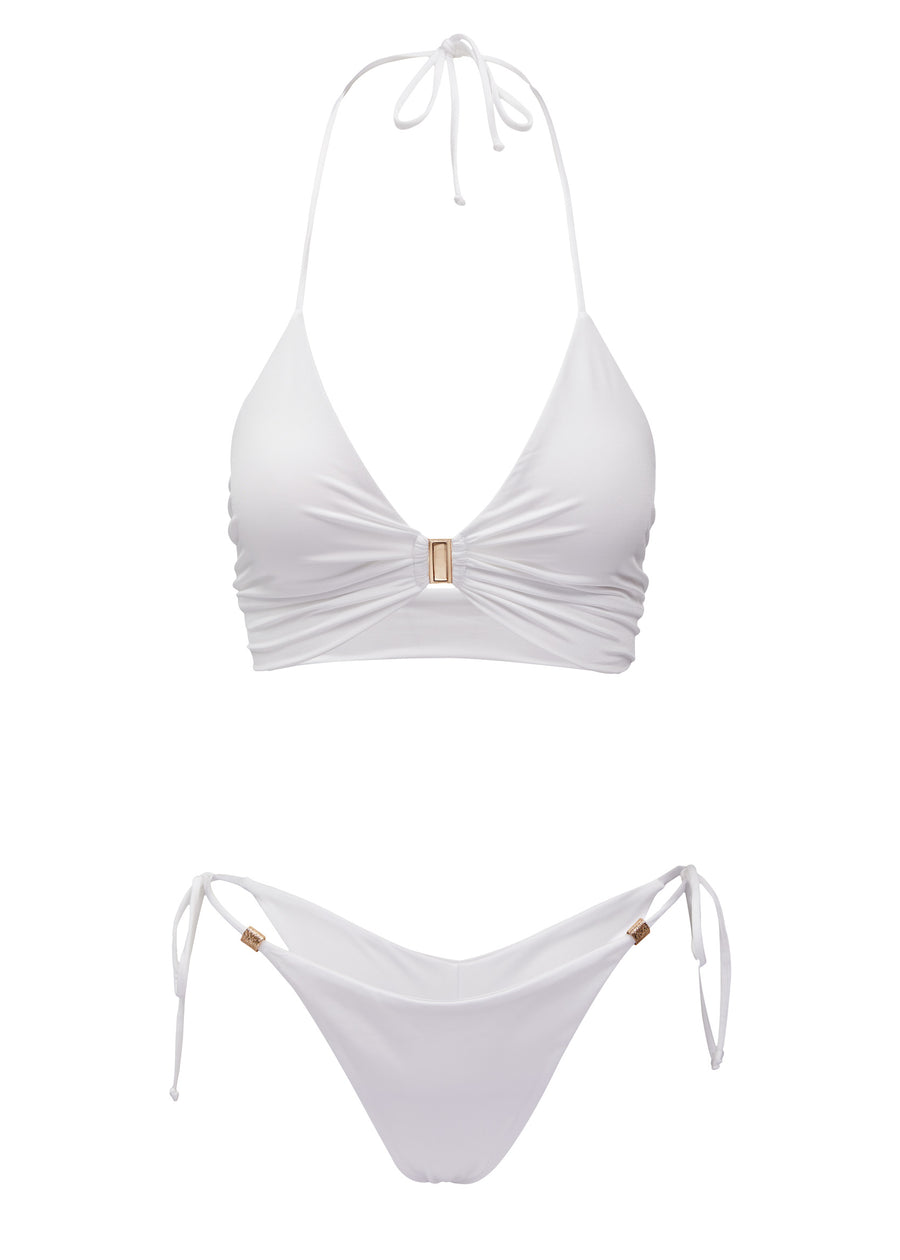 Aura Bikini Top White