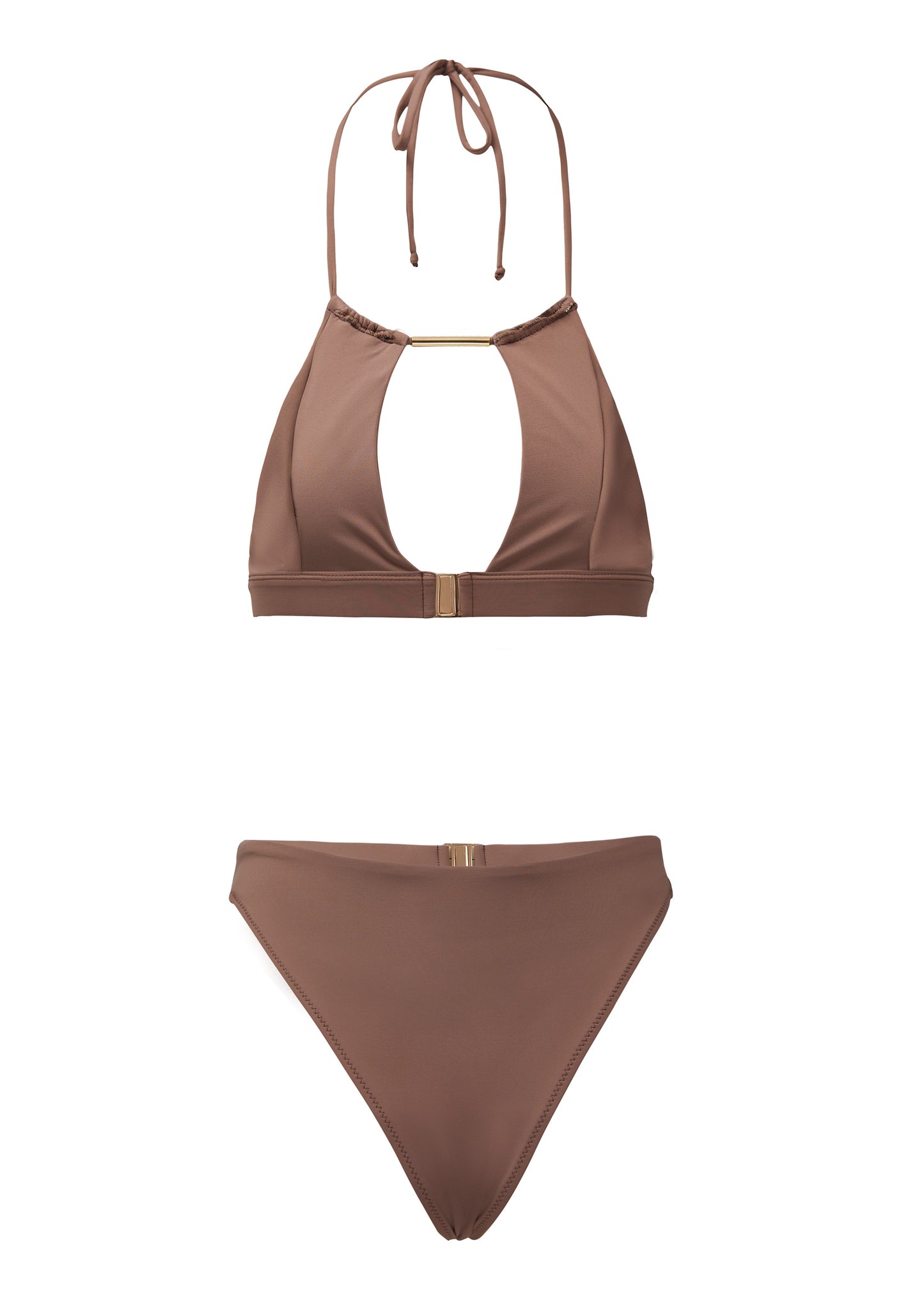 Gaia Bikini Top Brown