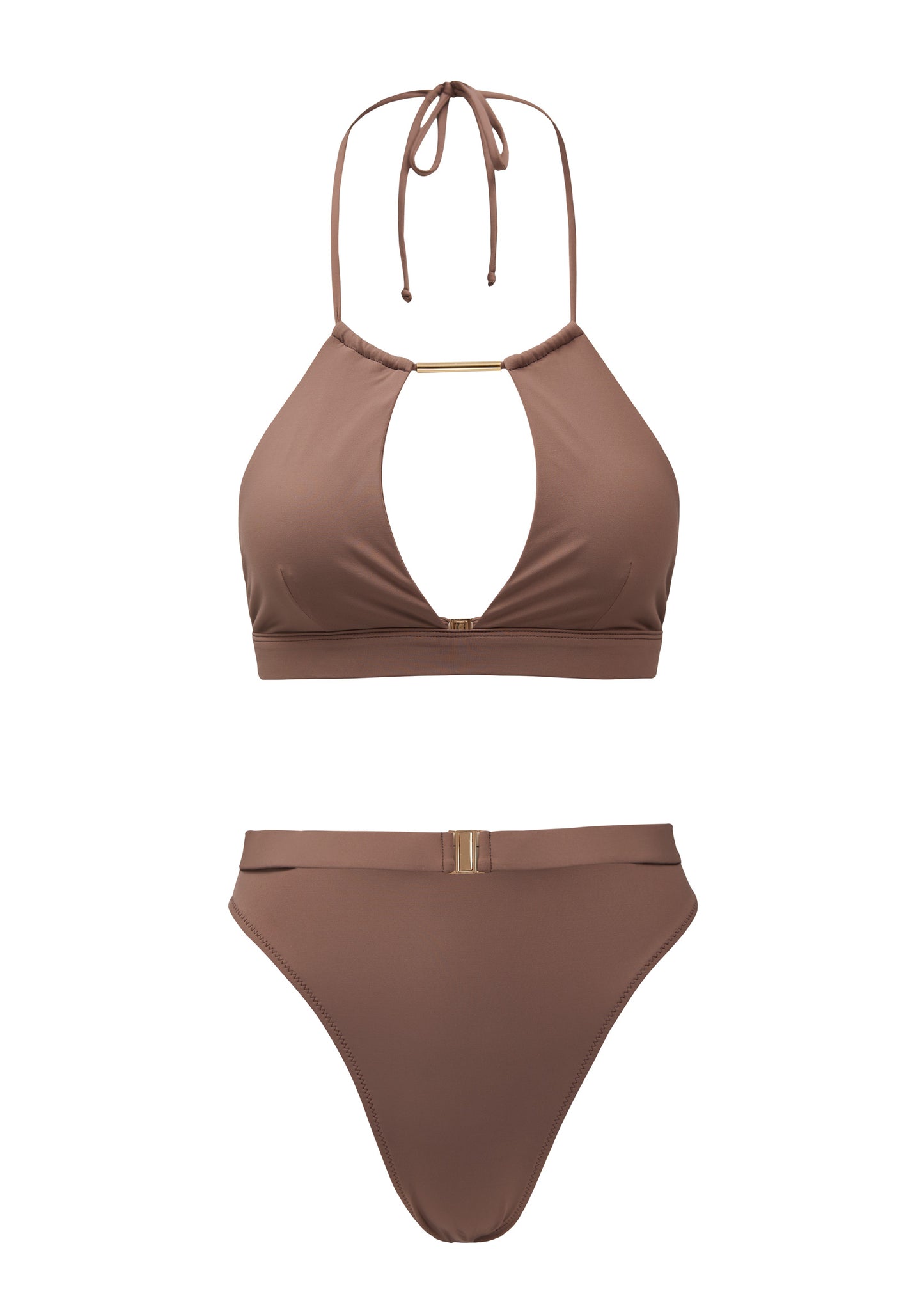 Gaia Bikini Top Brown